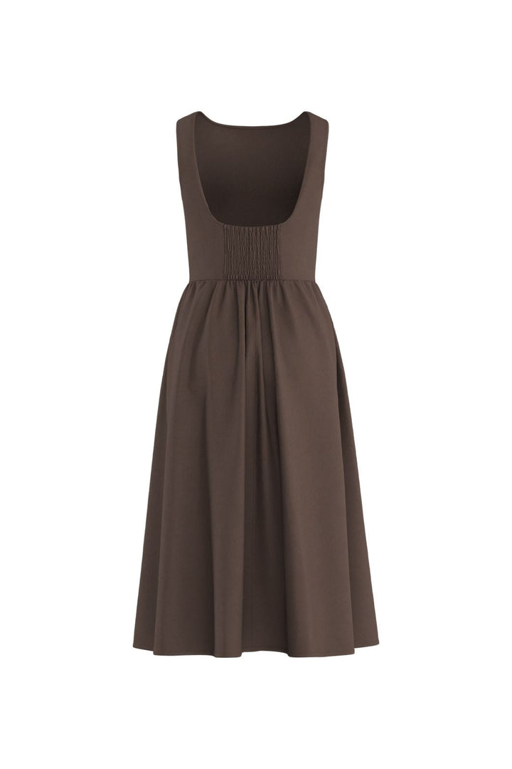 Hypedrop - Hdbakira Sl Boatneck Midi Dress 32001145 - 5242674 - Chocolate Brown