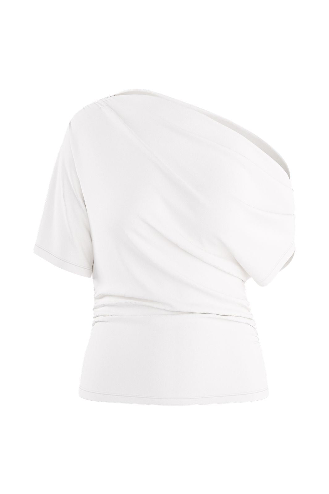 Hypedrop - Hdemma Draped Off-Shoulder Top 32000705 - 5236242 - White