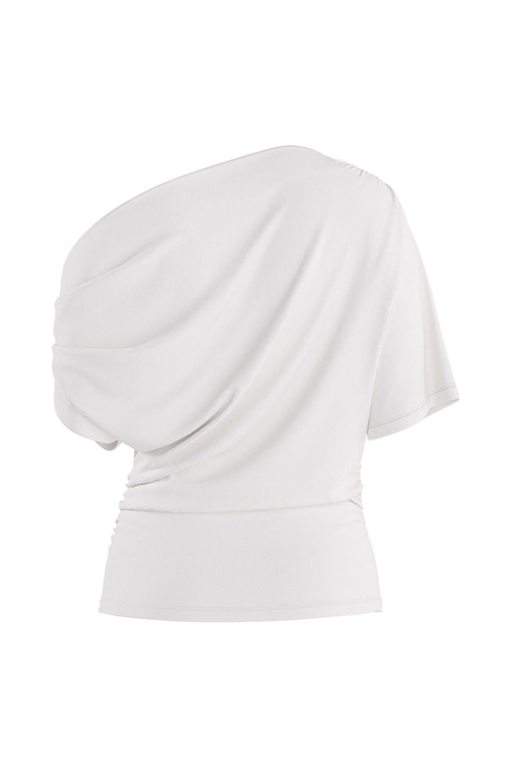 Hypedrop - Hdemma Draped Off-Shoulder Top 32000705 - 5236242 - White
