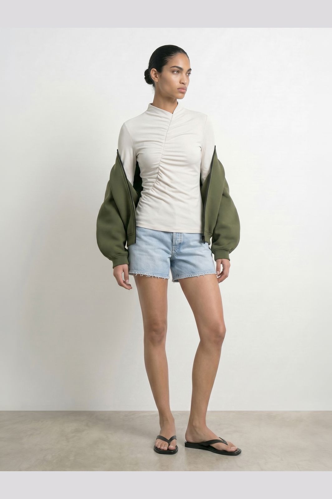 Hypedrop - Hdfrida Ls Gathered Top 32000756 - 5175615 - Cloud Dancer