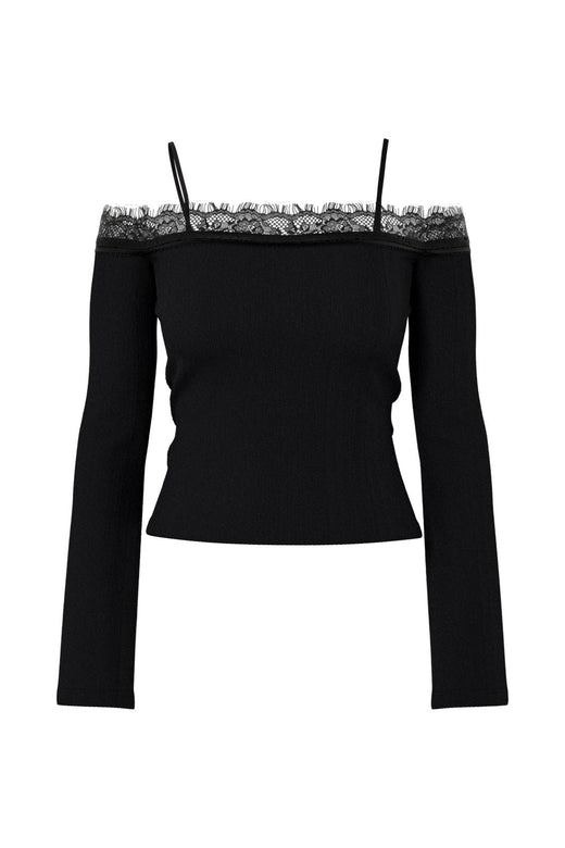 Hypedrop - Hdhavana Ls Fitted Off-Shoulder Lace Top 32000838 - 5184636 - Black