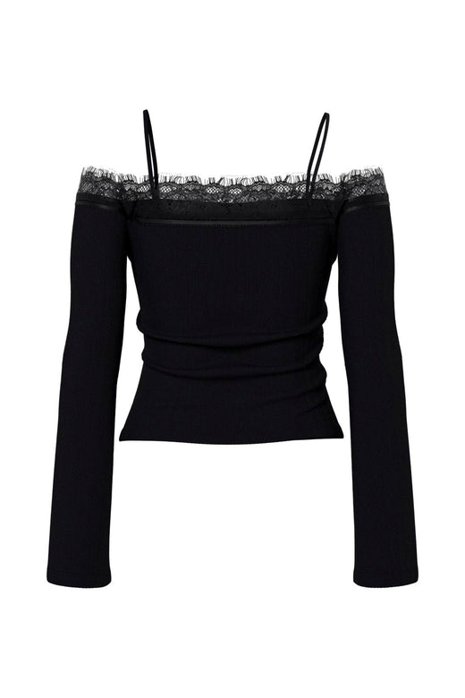 Hypedrop - Hdhavana Ls Fitted Off-Shoulder Lace Top 32000838 - 5184636 - Black