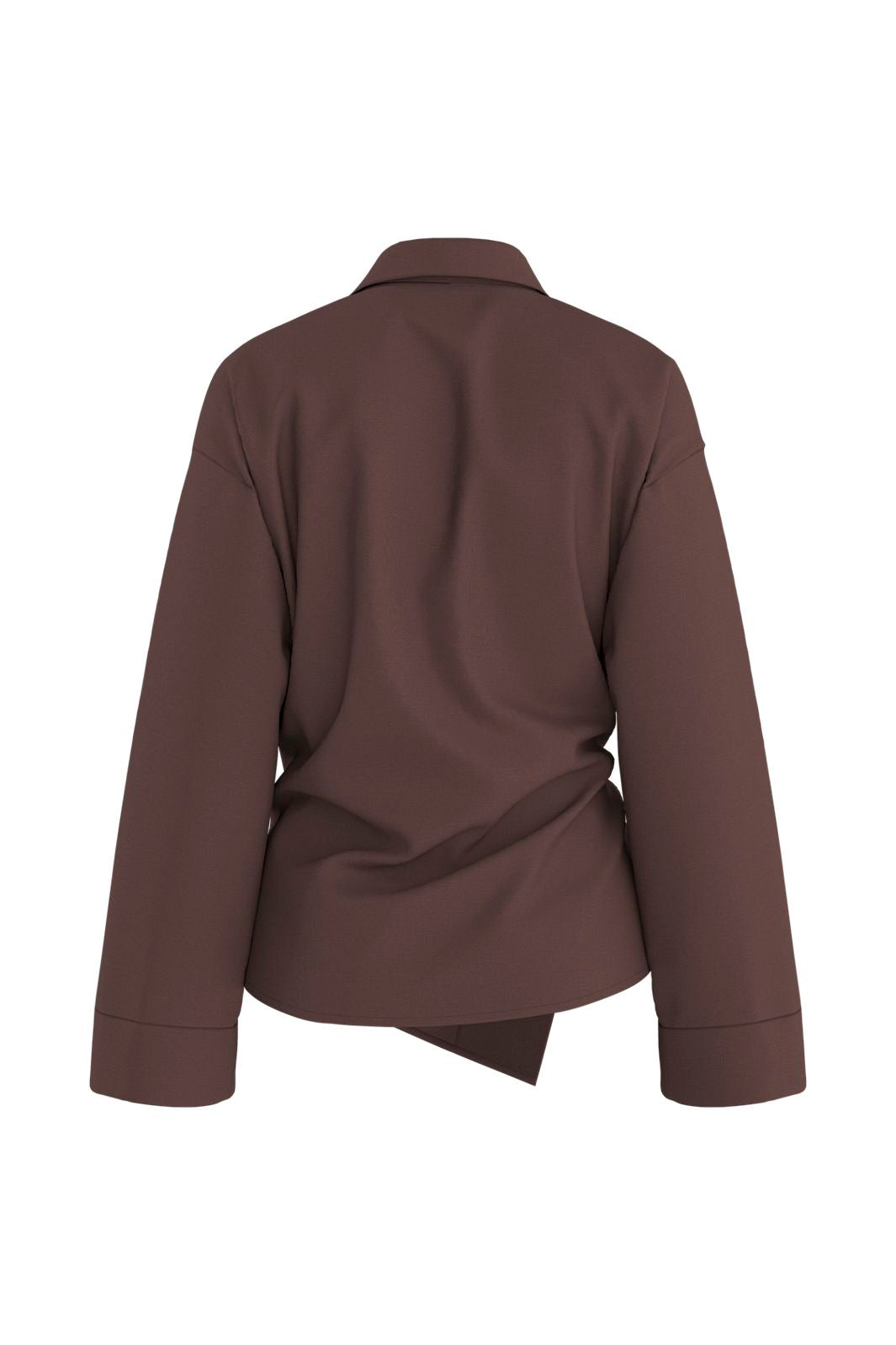 Hypedrop - Hdiris Asymmetric Ls Shirt 32000806 - 5184095 - Deep Mahogany