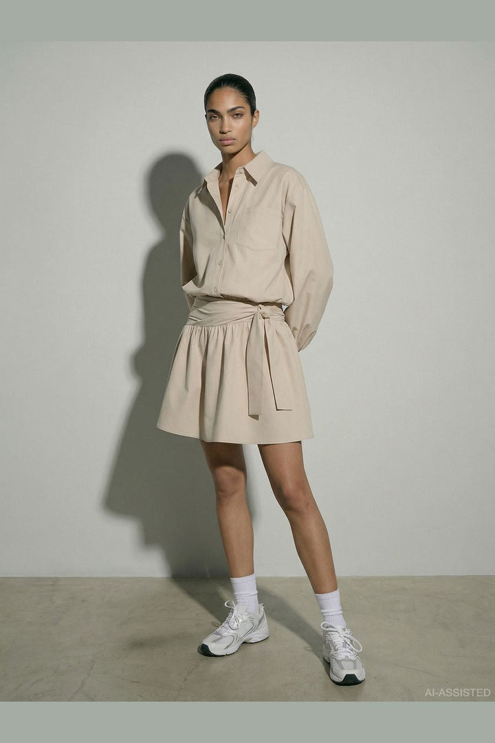 Hypedrop - Hdkaren Wrap Short Skirt 32000846 - 5189343 - White Swan