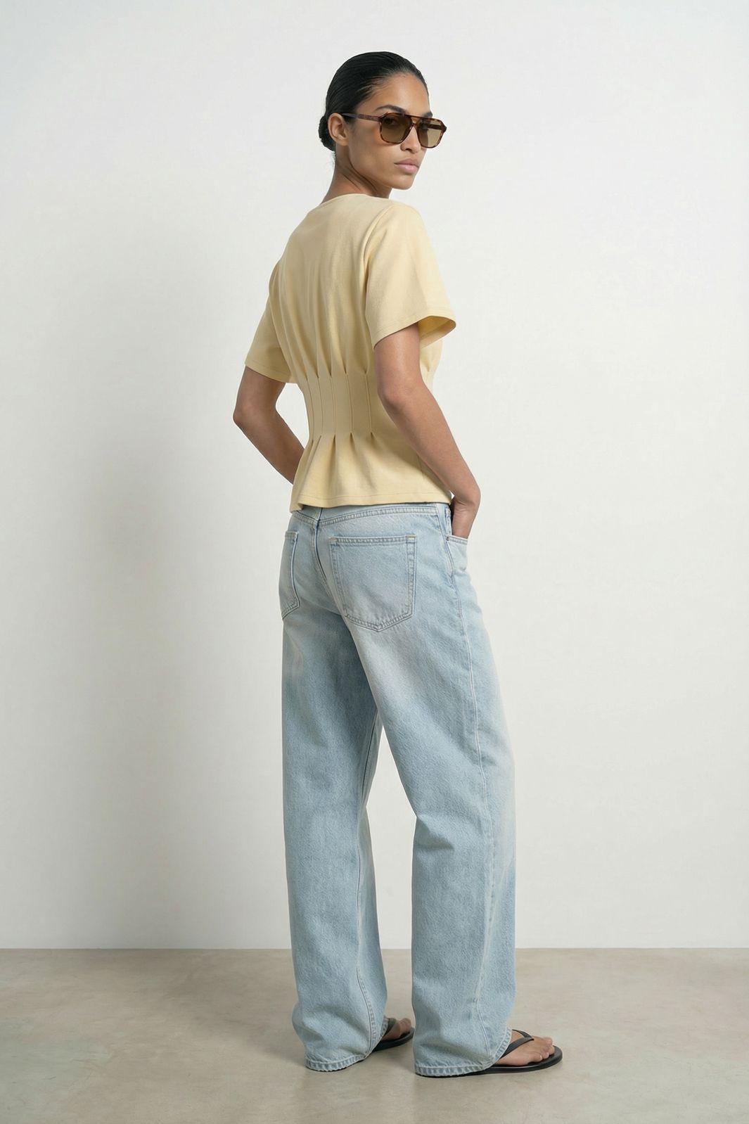 Hypedrop - Hdsana Ss Pleated T-Shirt 32001017 - 5220667 - Anise Flower