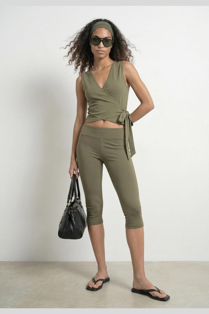 Hypedrop - Hdvina Sl Wrap Top 32001083 - 5233271 - Tea Leaf