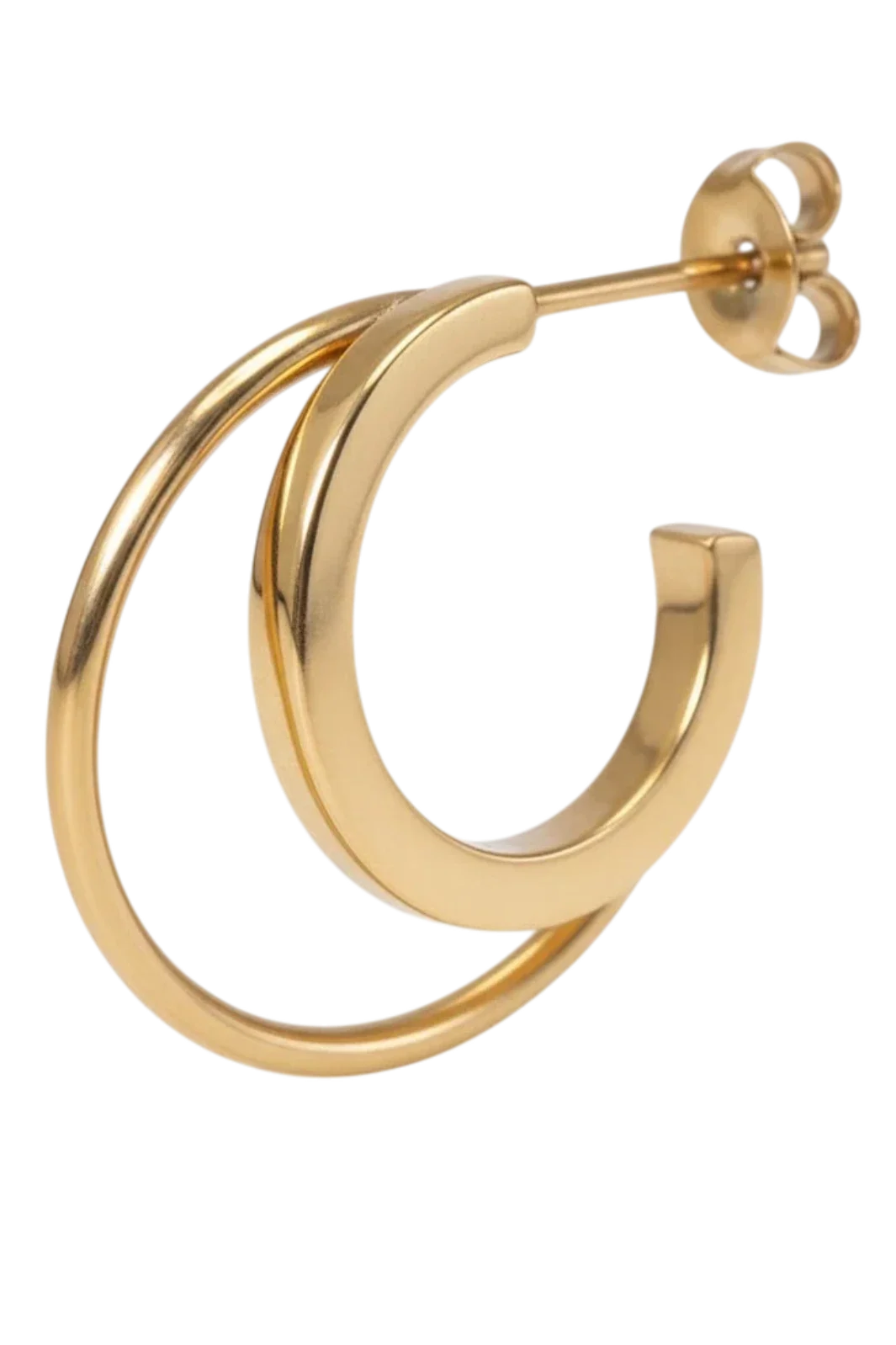Jane Koenig - Double Olympia Hoop DOH-SS26-SS-GEFT - Golden Øreringe 