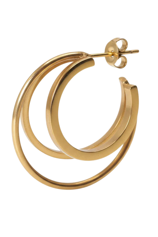 Jane Koenig - Triple Olympia Hoop TOH-SS26-SS-SEFT - Golden Øreringe 
