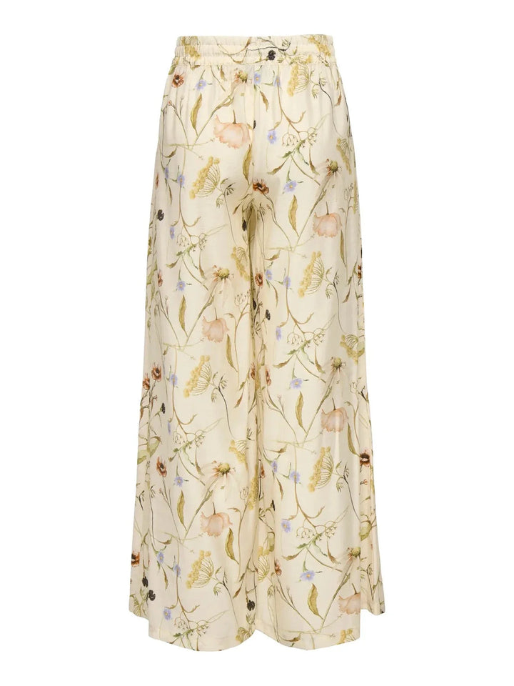 JDY - Jdyace Life Palazzo Pant - 4969857 Pristine 32-02-26 Meadow Flowers Bukser 