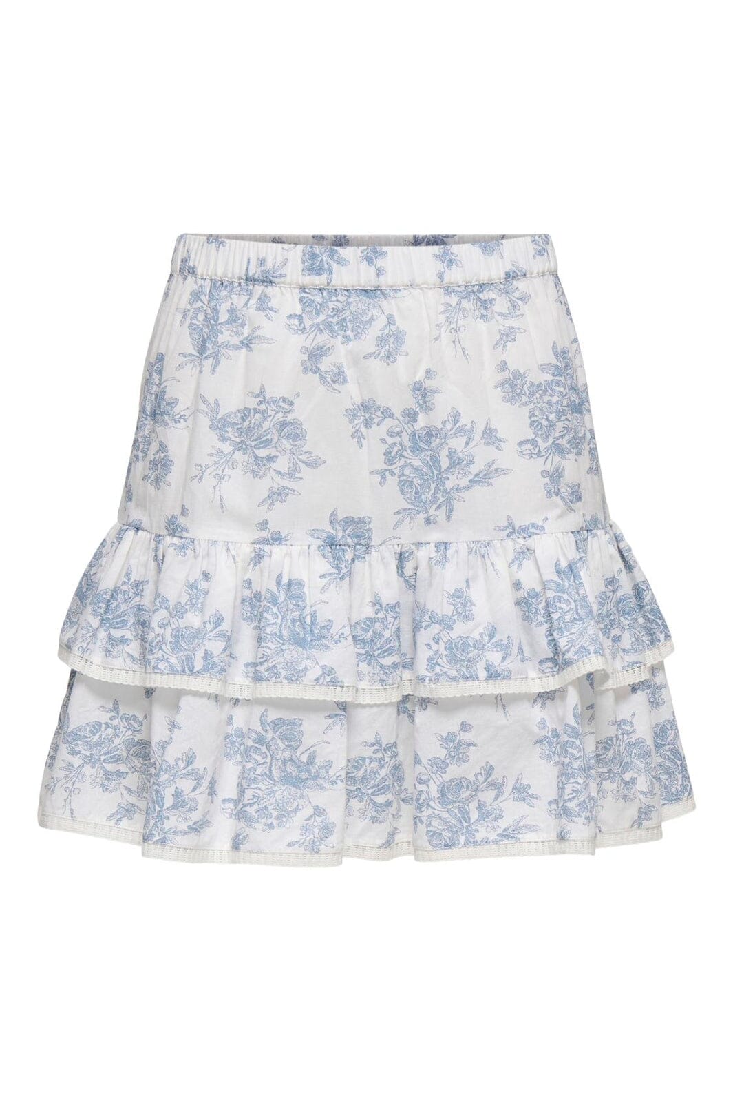 JDY - Jdyalberte Layer Skirt - 5026898 Cloud Dancer 26-02-26 Abstract Flowers