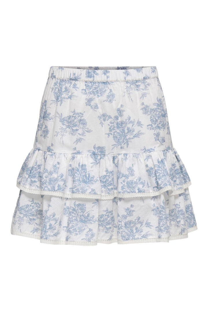 JDY - Jdyalberte Layer Skirt - 5026898 Cloud Dancer 26-02-26 Abstract Flowers
