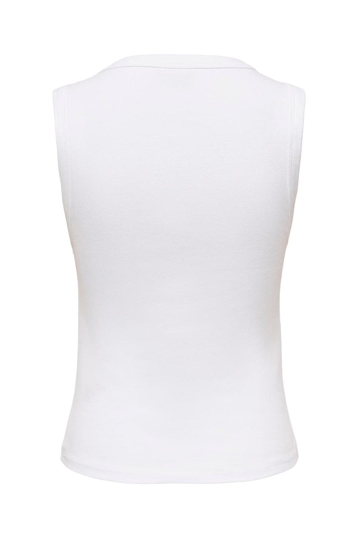JDY - Jdyaspa Life S/L Vneck Tank Top - 5296572 Bright White