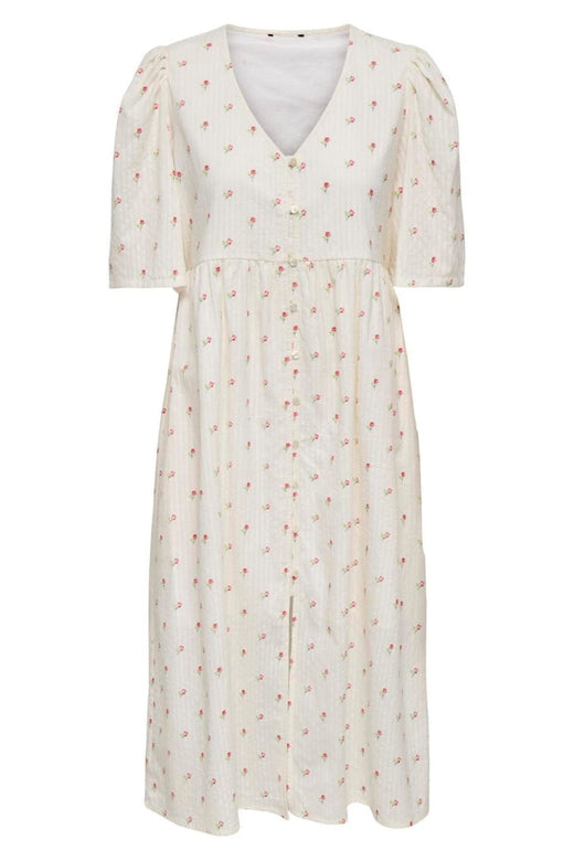 JDY - Jdyastrid 2/4 Midi Dress - 5026858 Cloud Dancer 25-02-26 Flower Detail