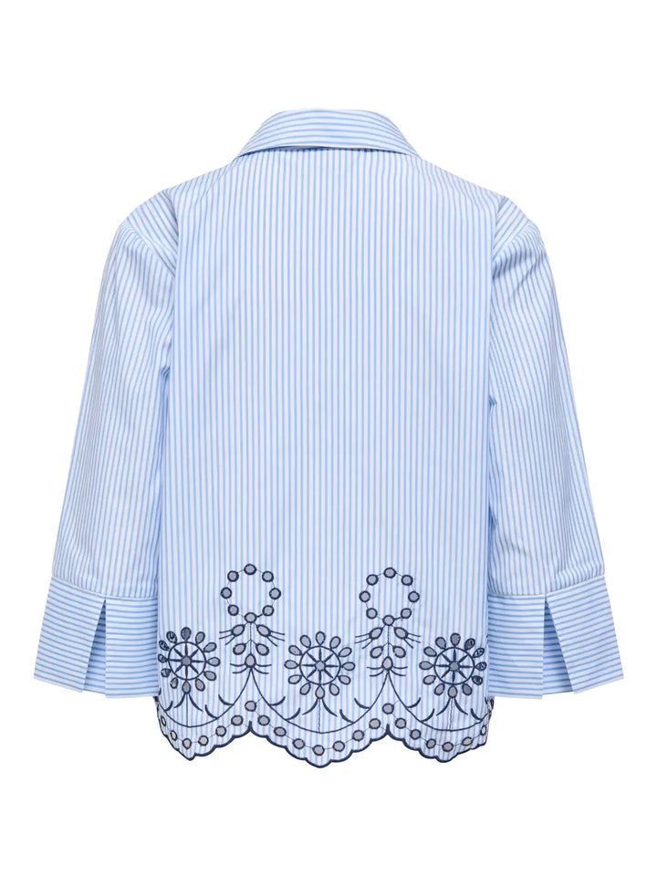 JDY - Jdybille L/S Embroidery Top - 5004770 White Provence Skjorter 