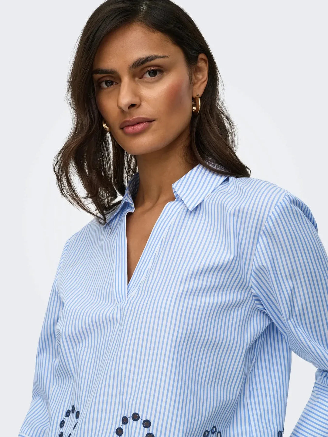 JDY - Jdybille L/S Embroidery Top - 5004770 White Provence Skjorter 
