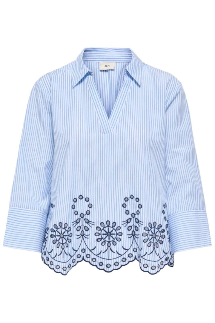 JDY - Jdybille L/S Embroidery Top - 5004770 White Provence Skjorter 