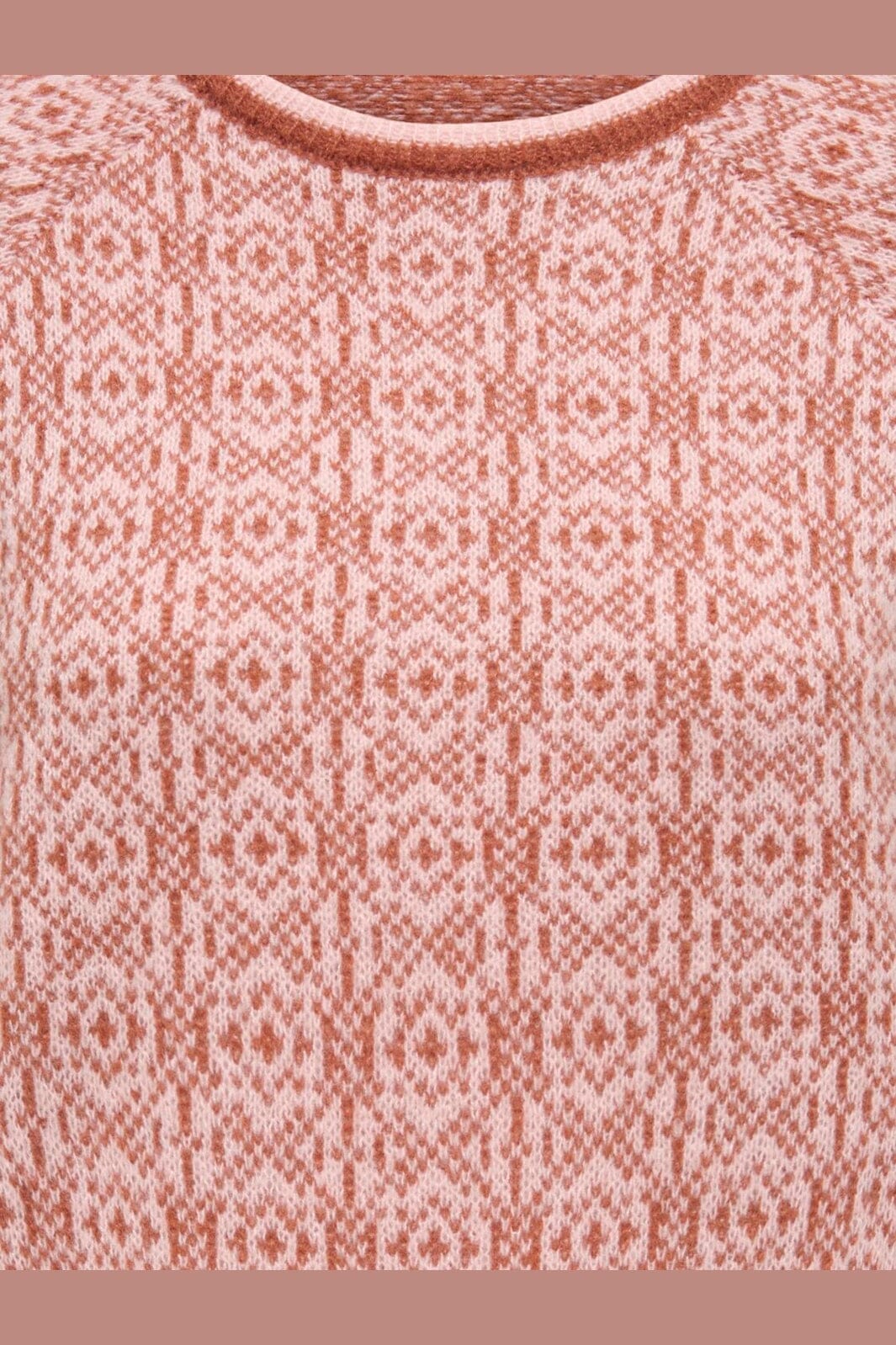 JDY - Jdybryn Life L/S Oneck Jacq Pullover Knt - 5049958 Peachskin W. Chutney Jacq.