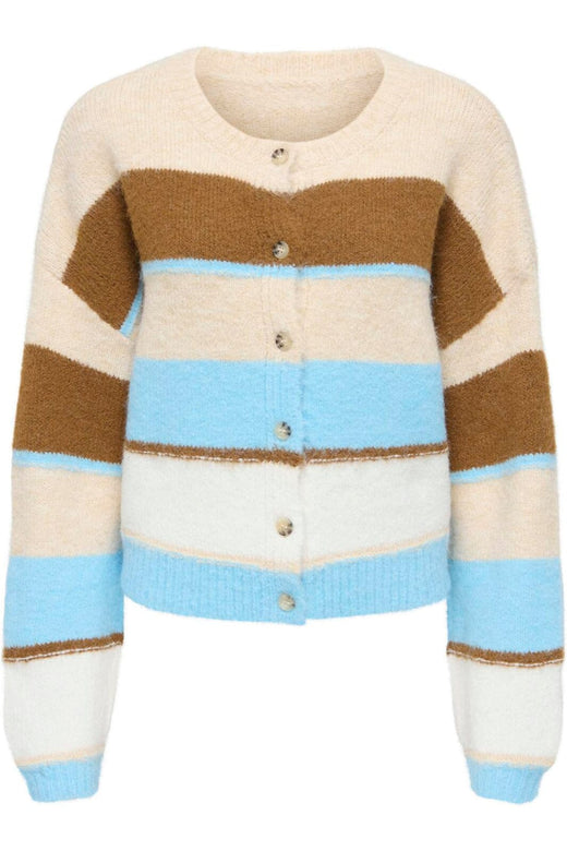 JDY - Jdycassidy Life L/S O-Neck Cardigan Knt - 4962719 Powder Blue W. Whitecap Gray/Sepia Tint/Cd Cardigans 