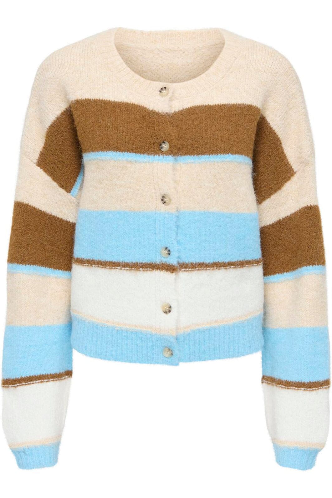 JDY - Jdycassidy Life L/S O-Neck Cardigan Knt - 4962719 Powder Blue W. Whitecap Gray/Sepia Tint/Cd Cardigans 