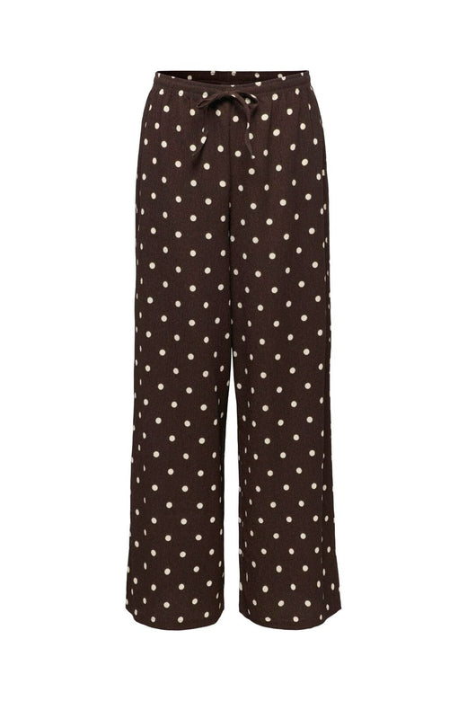 JDY - Jdydebbie New Loose Pant Dia - 5058908 Coffee Bean Sandshell Dot