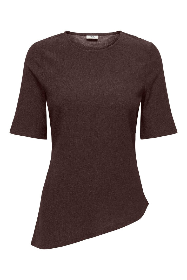 JDY - Jdydebbie S/S Asymmetrical Top Dia - 5104533 Coffee Bean