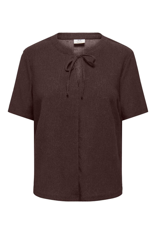 JDY - Jdydebbie Ss V Neck Top Dia - 5104544 Coffee Bean