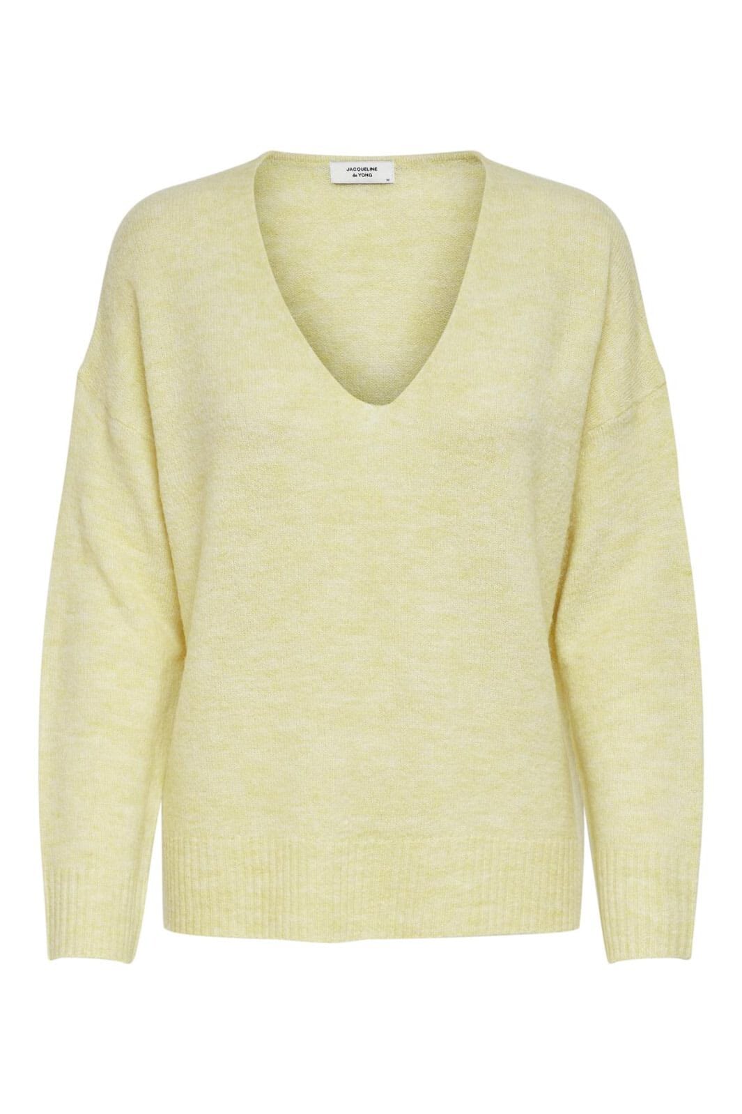 JDY - Jdyelanora L/S V-Neck Pullo. Knt - 3638243 Pastel Yellow Melange