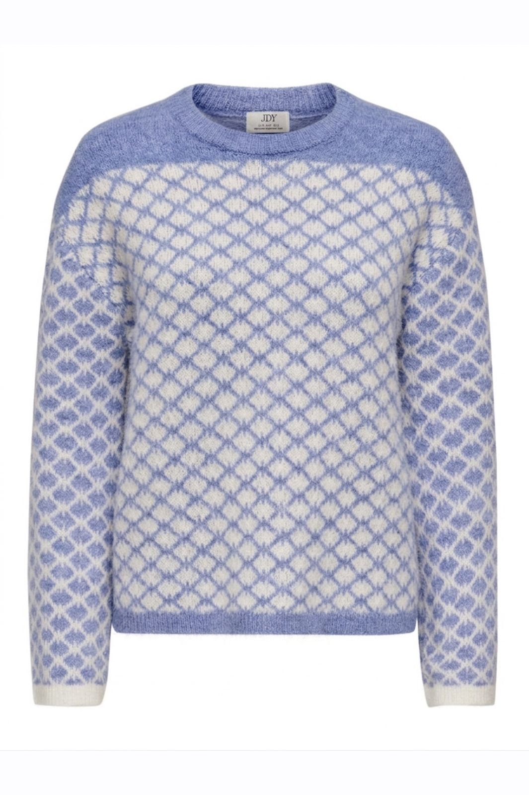 JDY - Jdyelvira L/S Jacquard Pullver Knt - 5197312 Serenity Diamond Crush