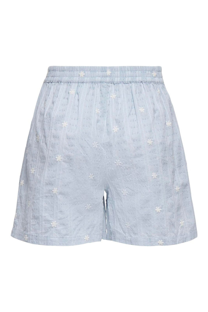 JDY - Jdyfia Embroidery Shorts - 5039806 Cashmere Blue Small Flower Emb