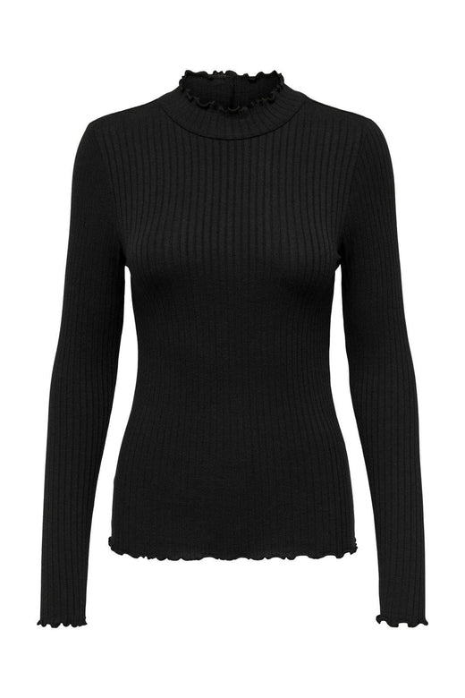 Jdy - Jdyfransiska Life L/S Hi-Nck Top Jr - 3600771 Black