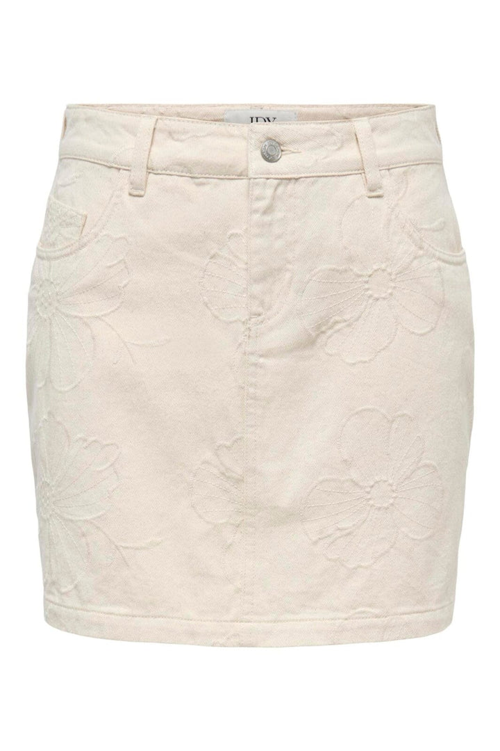 JDY - Jdyhavanna Emb Skirt - 5140649 Ecru