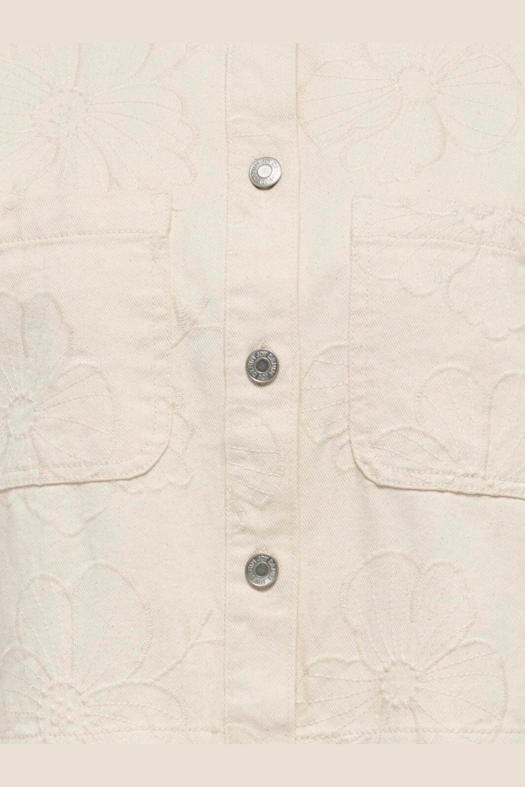 JDY - Jdyhavanna S/S Emb Shirt - 5140640 Ecru Embroidery