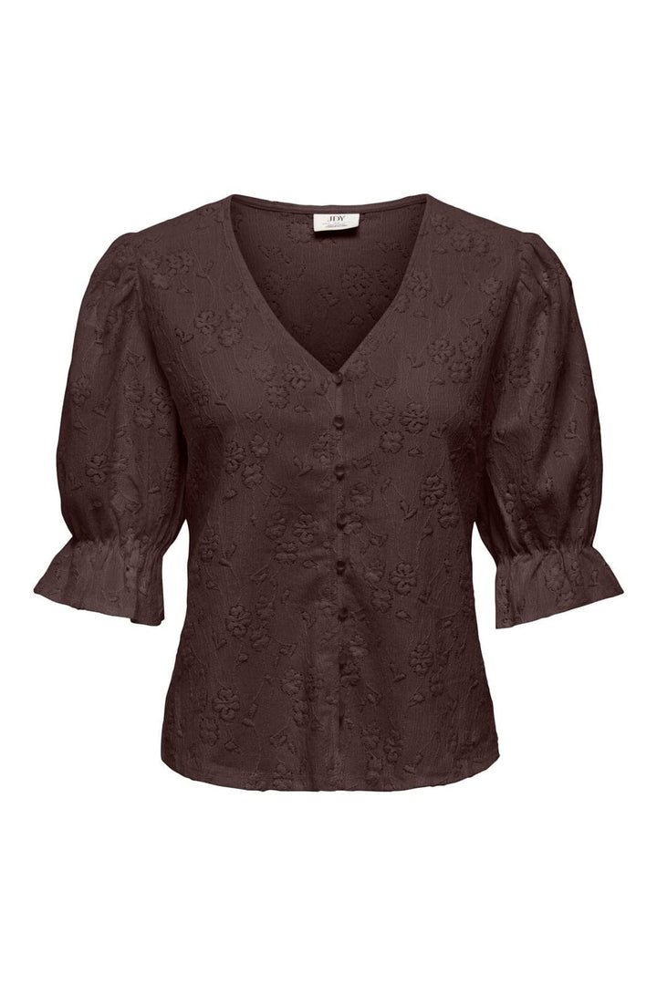 JDY - Jdyjakobe 2/4 Lace Top - 5102689 Coffee Bean