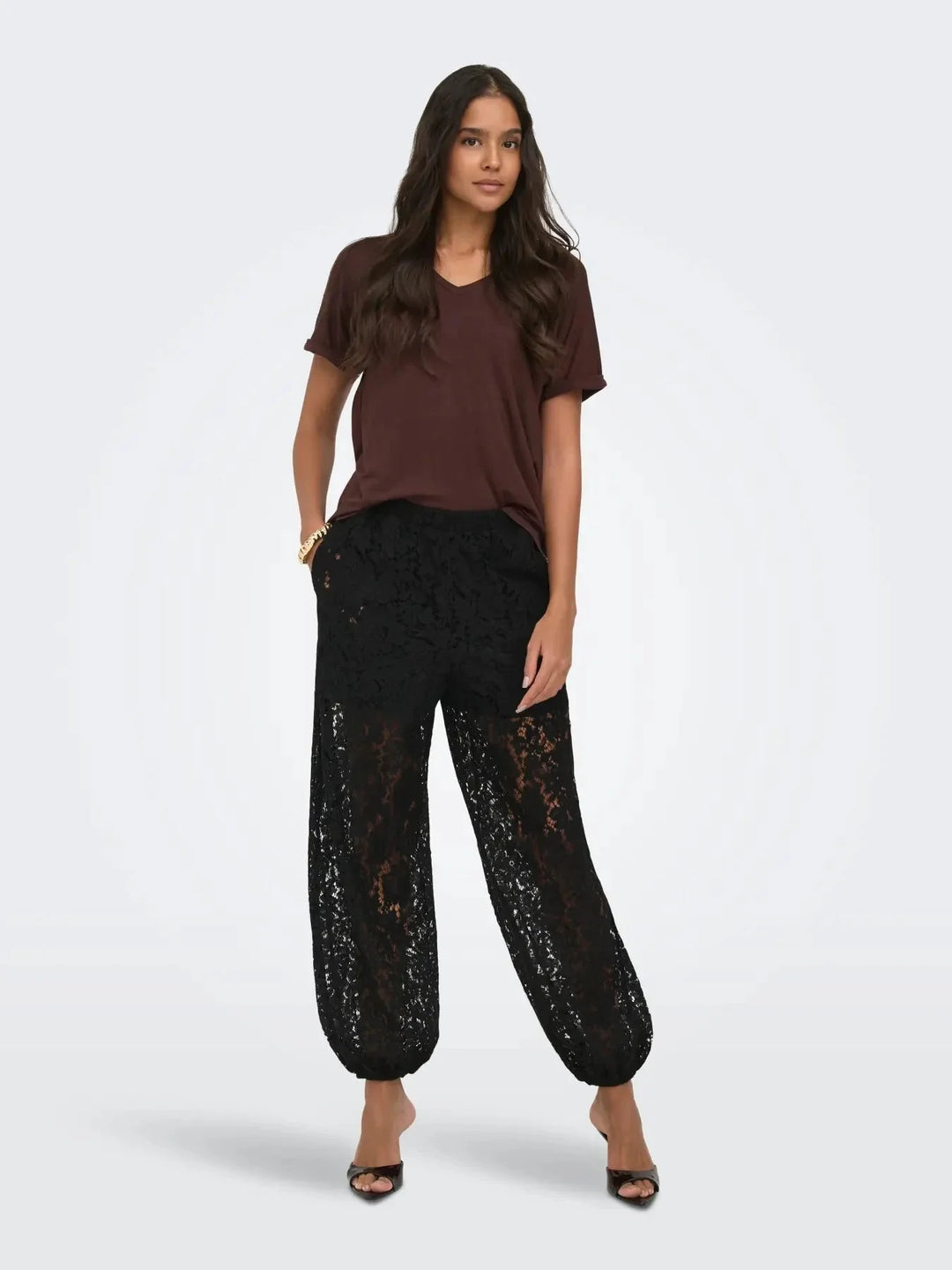 JDY - Jdyjulia Lace Balloon Pant - 5101606 Black Bukser 