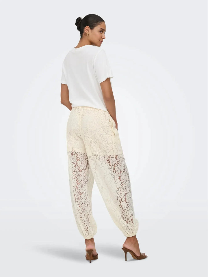 JDY - Jdyjulia Lace Balloon Pant - 5127283 Egret Bukser 