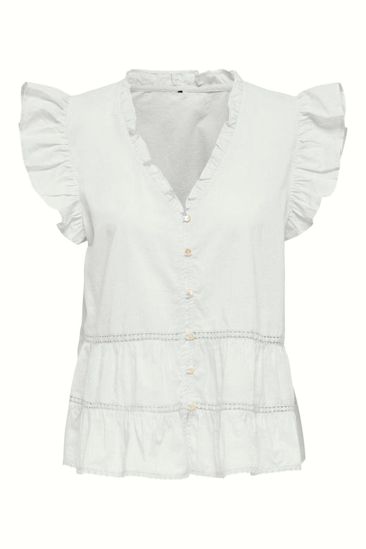 JDY - Jdyjulia S/L Lace Top - 5026530 Cloud Dancer