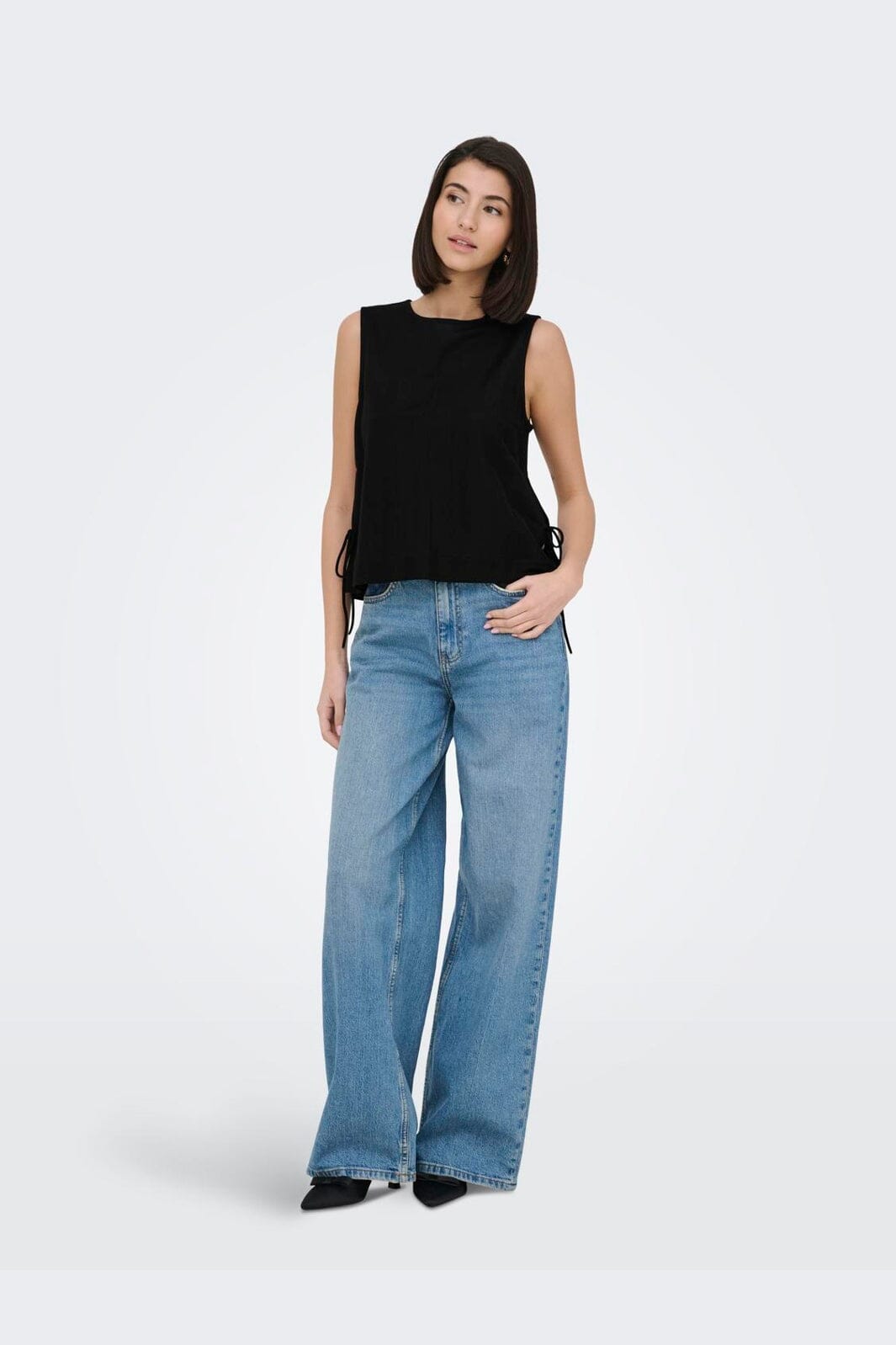 JDY - Jdyleslie S/L Bow Top - 5014869 Black