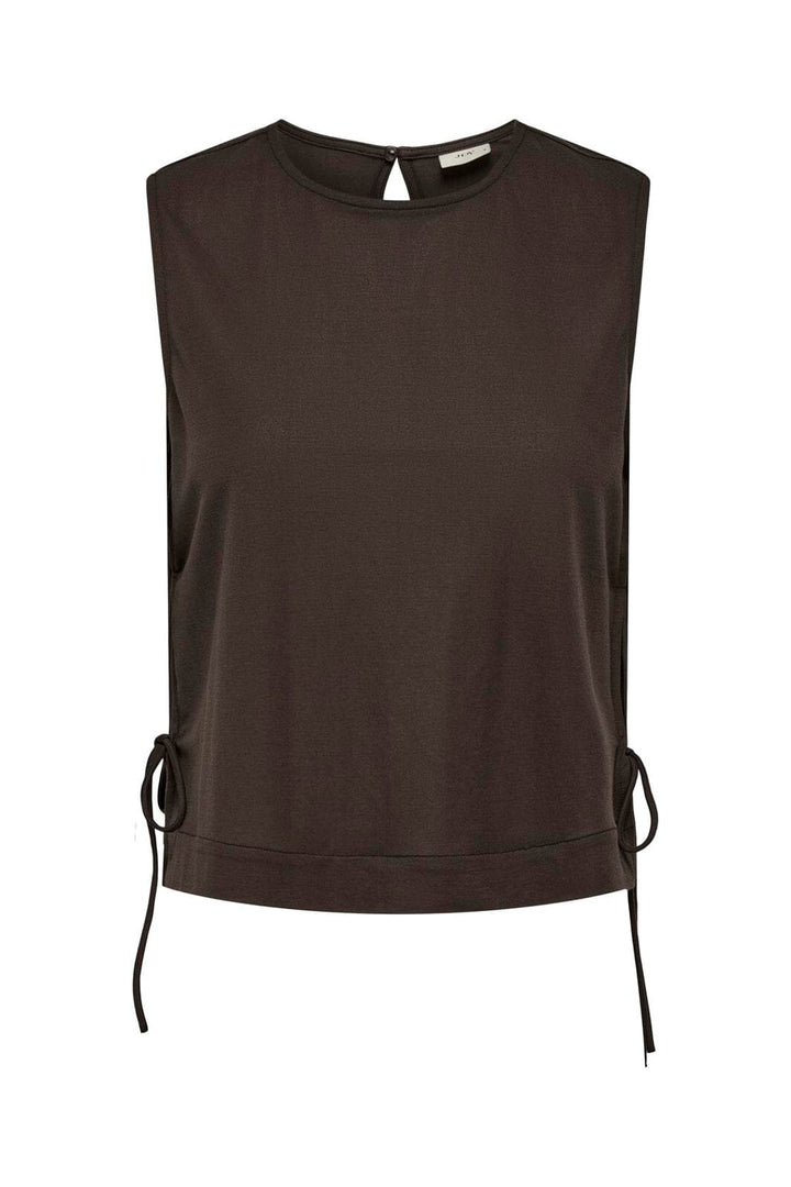 JDY - Jdyleslie S/L Bow Top - 5014870 Chocolate Brown