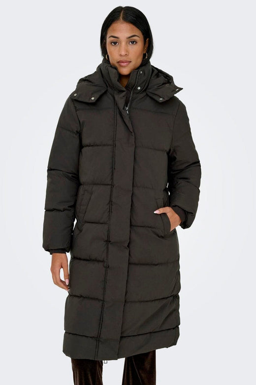 JDY - Jdymaja Long Padded Jacket Yfm - 5000375 Chocolate Torte Dtm Jdy Lining