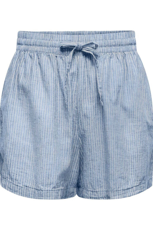 JDY - Jdymila Linen Shorts Dia - 5049020 Kentucky Blue Cloud Dancer Shorts 