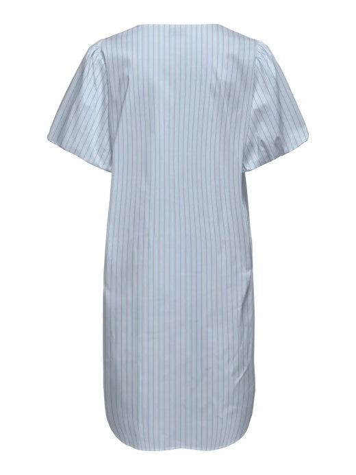 JDY - Jdymio 2/4 Mididress Dia - 5049556 Cashmere Blue 01-02-26 White & Toasted Coconut Kjoler 