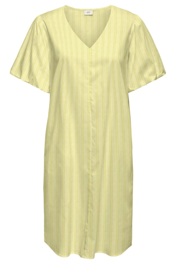 JDY - Jdymio 2/4 Mididress Dia - 5049558 French Vanilla 03-02-26 Lemon Drop & Black Kjoler 