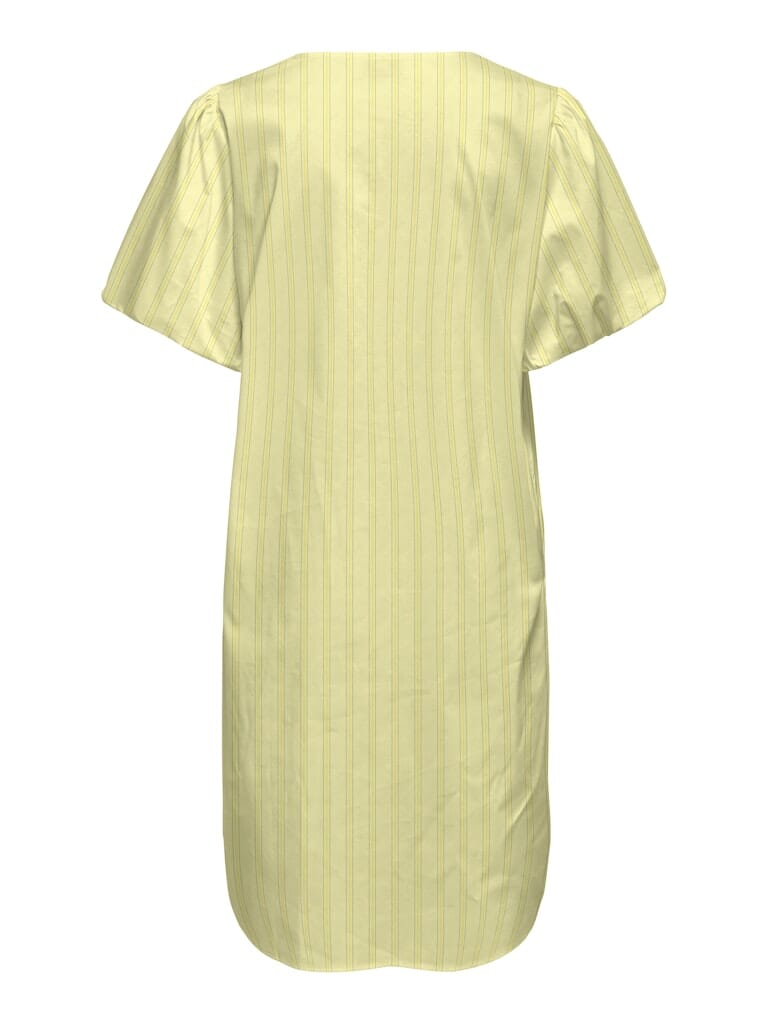 JDY - Jdymio 2/4 Mididress Dia - 5049558 French Vanilla 03-02-26 Lemon Drop & Black Kjoler 