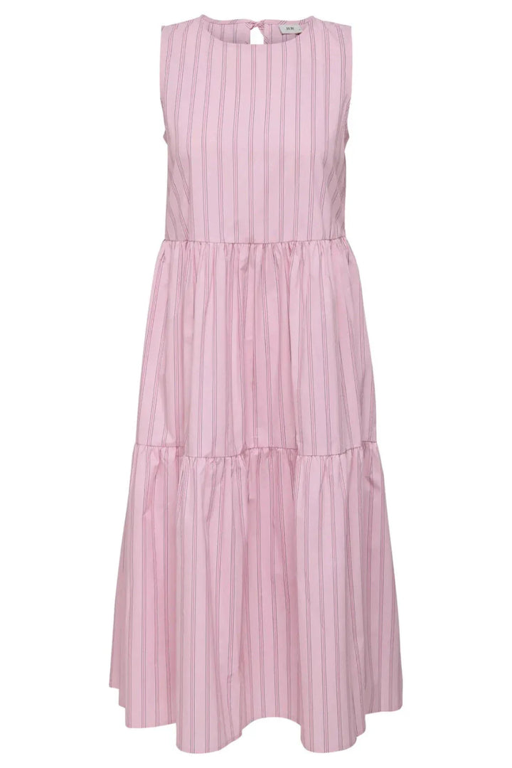 JDY - Jdymio S/L Mididress Dia - 4985652 Pink Lady 05-02-26 Wild Orchid&Black Kjoler 