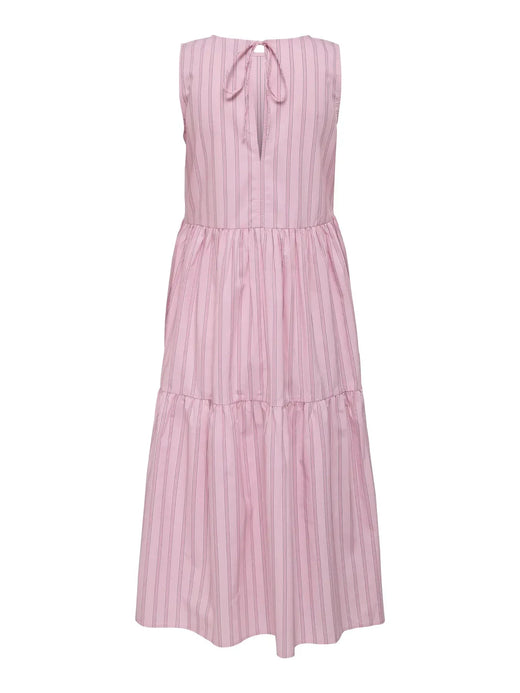 JDY - Jdymio S/L Mididress Dia - 4985652 Pink Lady 05-02-26 Wild Orchid&Black Kjoler 