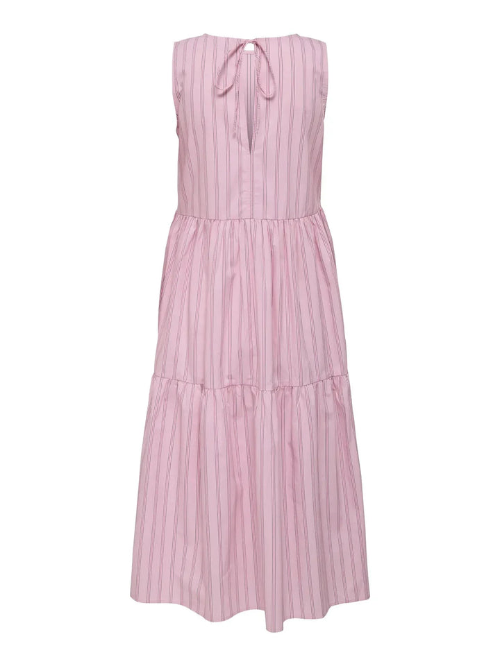 JDY - Jdymio S/L Mididress Dia - 4985652 Pink Lady 05-02-26 Wild Orchid&Black Kjoler 