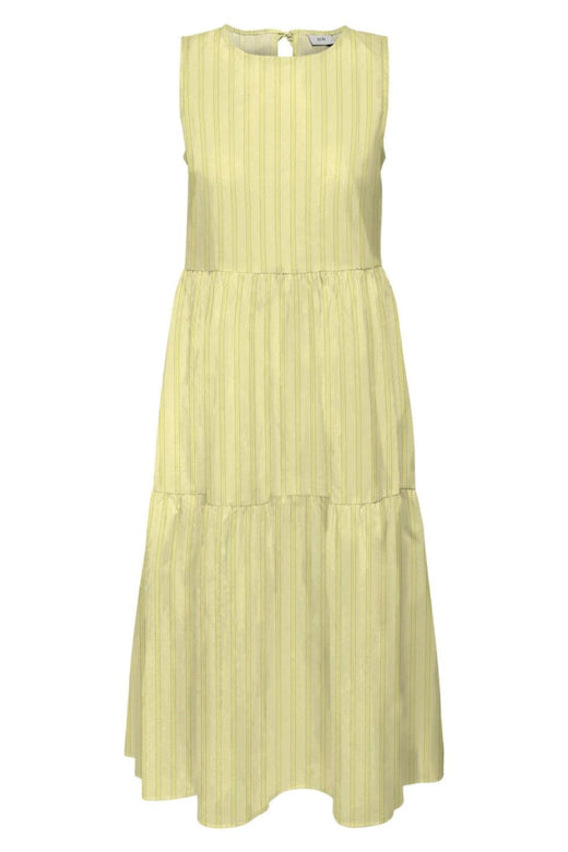 JDY - Jdymio S/L Mididress Dia - 5049596 French Vanilla Lemon Drop & Black Kjoler 