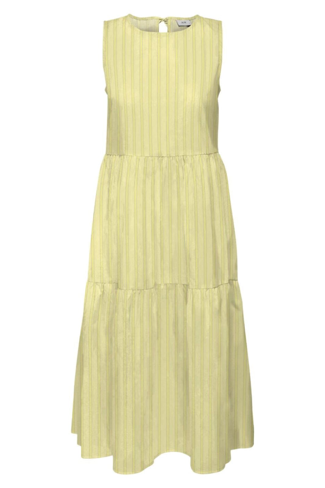 JDY - Jdymio S/L Mididress Dia - 5049596 French Vanilla Lemon Drop & Black Kjoler 