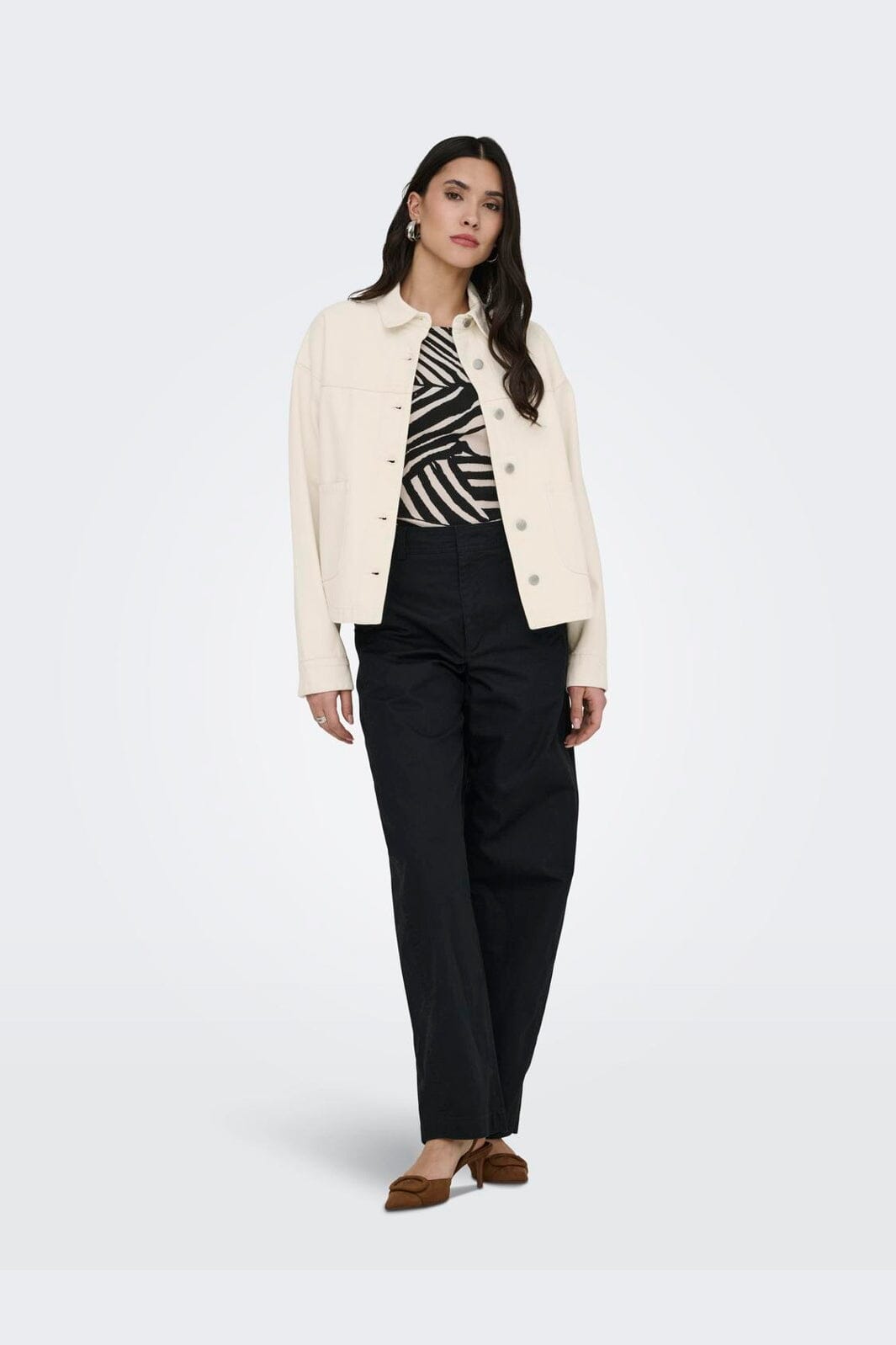 JDY - Jdynoma L/S Shacket - 4925072 Ecru