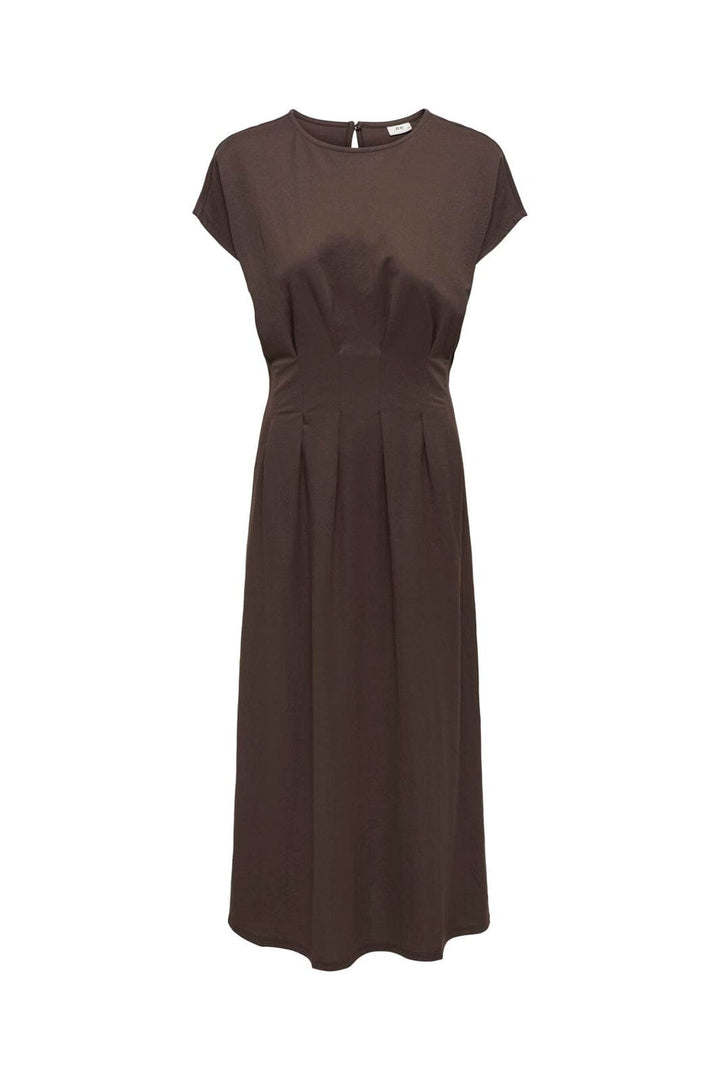 JDY - Jdyrebekka Life S/S Midi Dress - 5057766 Chocolate Brown